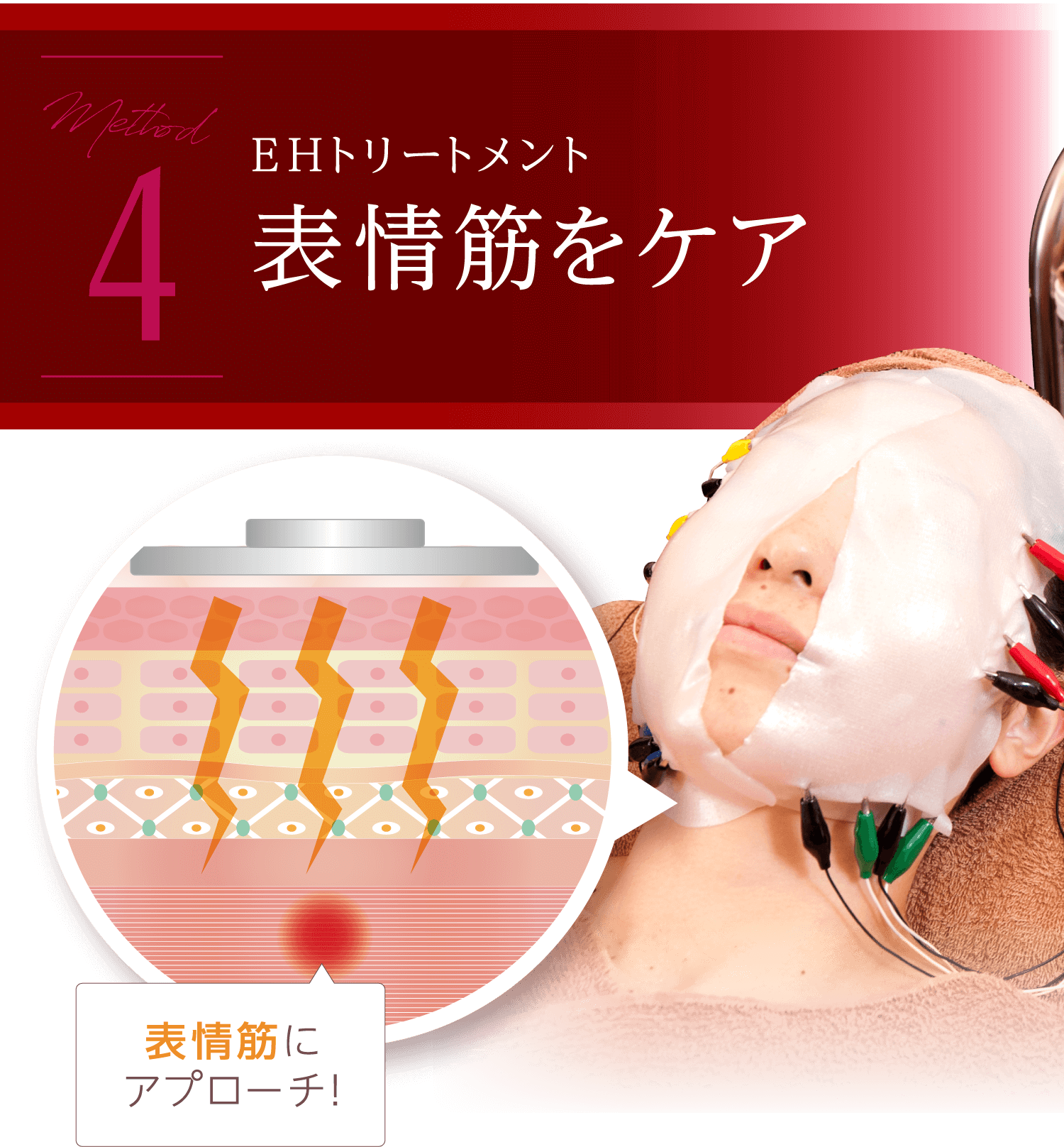 Method4 EHトリートメント 表情筋をケア 表情筋にアプローチ！